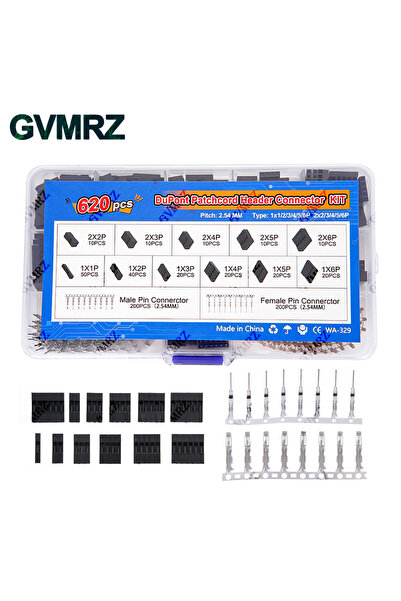 Choice 620PCS DuPont Header Connector Kit 2.54mm Male Female Pin for Electron...