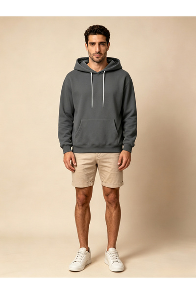 Take Two By Styli Charcoal Pullover Hoodie