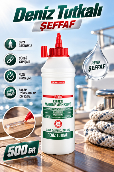 NZB Deniz Tutkalı Şeffaf Renk 500 Gr Güçlü Tutunma Ahşap Mobilya Marangozluk ...