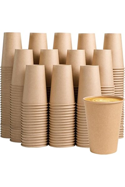 BYSNOW 1000 Pack 12 oz Kraft Paper Cups, Disposable Coffee Hot Water Cups