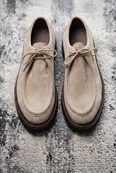Livio Ferri Tulsa Genuine Leather Moc Toe Contrast Detailed Toothed Sole Men'...