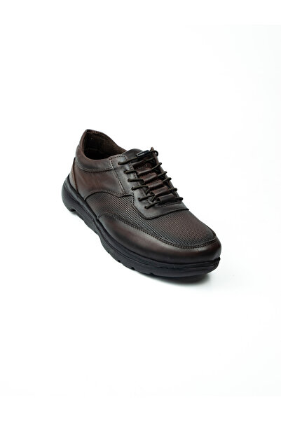 BABALİ 4026 Restfull Brown Leather Lace-Up Casual Men's Shoes