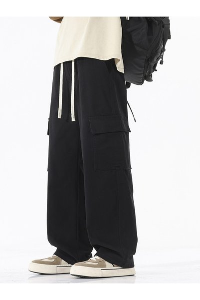 Take Two By Styli Men Loose Straight Leg Cargo Pants