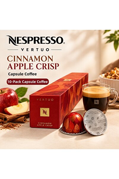 Nespresso Vertuo Capsule Coffee Cinnamon Appl Crisp 10-Pack (Cinnamon Apple)
