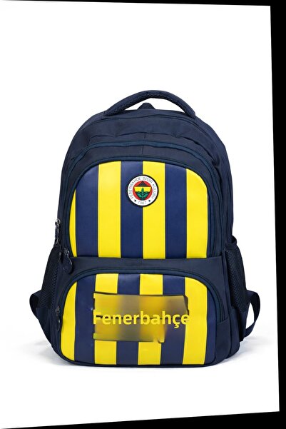 Fenerbahçe Licensed School Bag with Rods - Comfortable Backpack with 3 Compar...