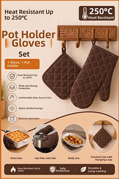 Miabella Home Oven Mitts Oven Holder Premium Heat Proof Kitchen Glove Holder ...