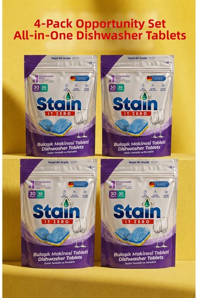 Stain İt Zero All in One Dishwasher Tablet & Strong Cleaning Superior Brightness - 120 Washes