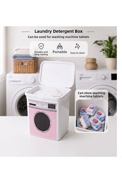 Hane216 6 Liter Machine Patterned Detergent Container, with Locking Lid, Dete...