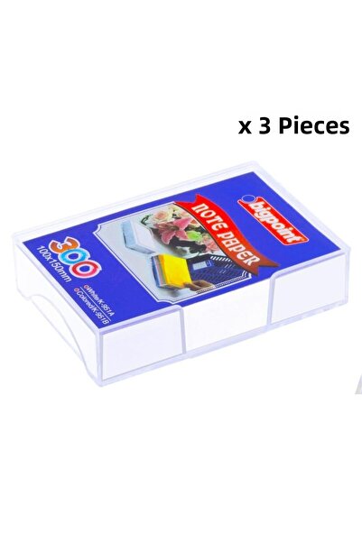 Bigpoint Acrylic Cube Notepad Holder Filled with White 100X150Mm X 3 Pieces