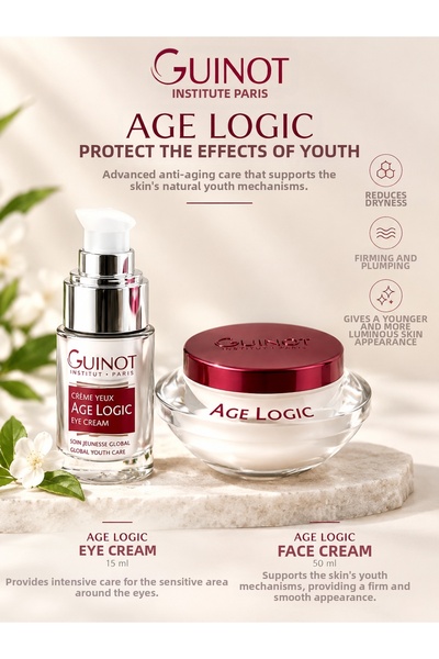 Guinot كريم العين Age Logic لتقليل التجاعيد والخطوط الدقيقة 15 مل وكريم الوجه...