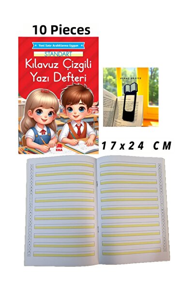 Ema Kitap 10 Pieces of Lined Notebooks / 17X24 cm Size / 1 Piece of Book with...