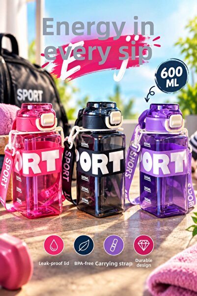 House Bird Water Bottle & Flask - Multicolor - 600 ml
