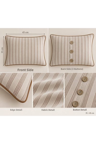 H&C COOLBOY H&C 4 Piece Baby Duvet Cover Set Cream Coffee Striped 100X150 cm Duvet Cover Bed Sheet 2 Pillowcases
