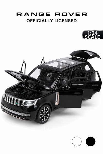 HMB Models Licensed Range Rover Sv 1:24 Metal Model Car Black Toy Car with So...