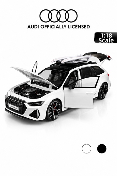HMB Models سيارة أودي RS6 أفانت بمقياس 1:18 مع أضواء وصوت، نموذج سيارة معدني ...