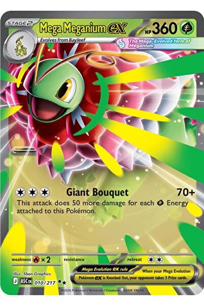 Pokemon Mega Meganium Ex # 10 Ascended Heroes Original Cards