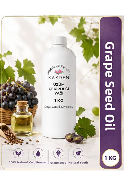Generic Brand زيت بذور العنب 1 كجم - زيت عشبي طبيعي - زيت للعناية بالبشرة وال...