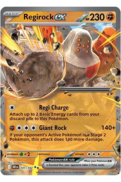 Pokemon Regirock Ex # 101 Destined Rivals Original Card
