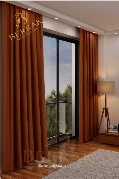 Generic Brand Cream Color Pleatless Extra-Foam Stitched Blackout Blackout Background Curtain, Lightproof Ready-To-Use Single Panel Buttons Sewn Sunshade Curtain