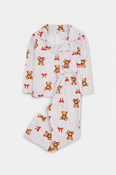 TRENDYOLKIDS Ecru Girl's Pajama Set