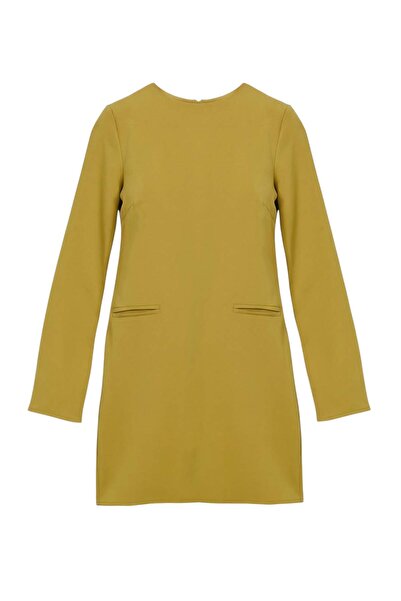 Trendyol Collection Oil Green A-Line/A Bell Shape Short / Mini Woven Dress Tw...