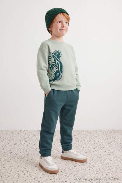 TRENDYOLKIDS Mint Animal Örme Alt - Üst Takım TKDAW26AU00073