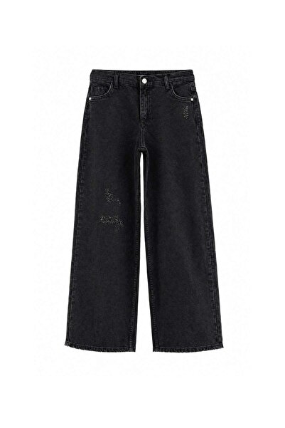 TRENDYOLKIDS Anthracite Girls' Wide Leg Jeans Tkdaw27Je00011