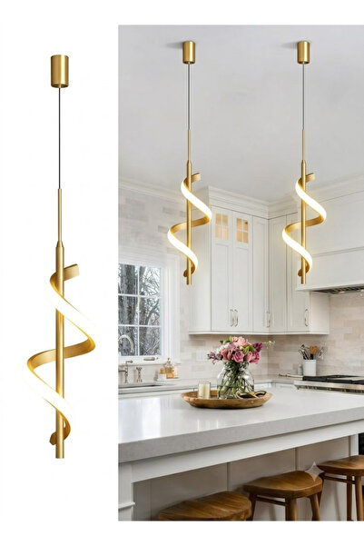 sharpdo Modern Home Bedroom LED Three-Color Bedside Chandelier Gold