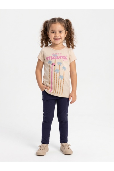 KİAGU Girl/Boy 2-6 Years Old Short Sleeve Capri Set 2-Piece Cotton Summer Bot...