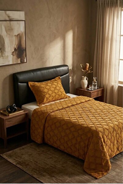 miar home perde tekstil طقم غطاء سرير مفرد 180 × 240 سم - موديل فالون مع غطاء...