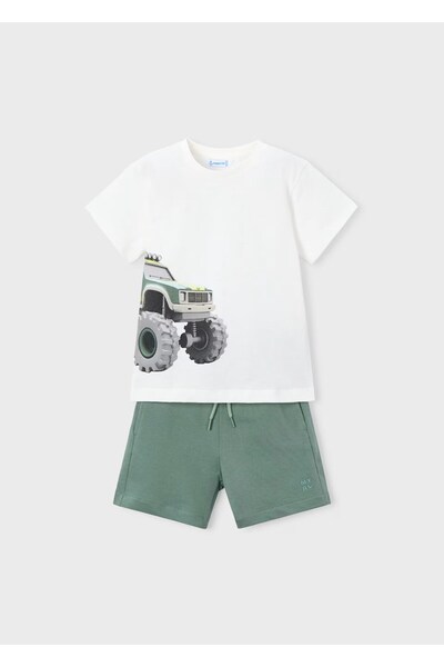 MAYORAL Boy's 2-Piece Pocket Shorts Set 3605 Green