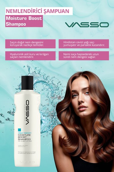 VASSO WOMEN Coconut Oil Extract Moisture Lifting Shampoo for Dry and Brittle Hair - Vasso Aqua 270 ml