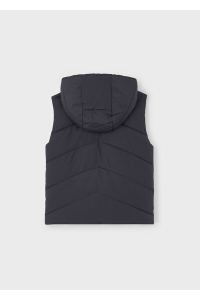 MAYORAL Boy's Double-Sided Hooded Padded Vest Black