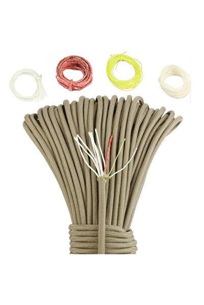 choice2 25FT 10X-25FT Khaki Noble Eagle 25FT 7.5M 550 10-core Paracord 4mm Ou...