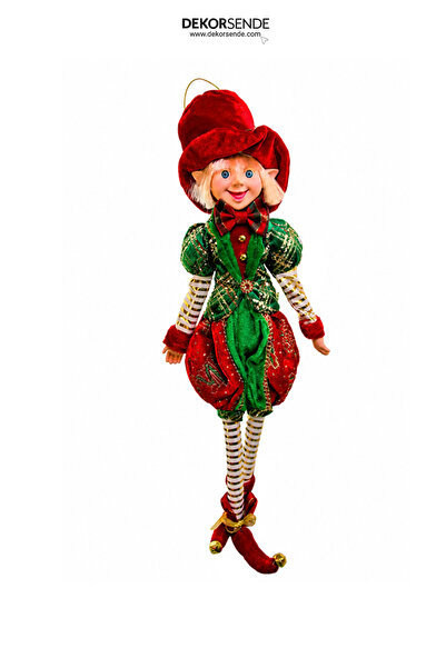 Dekorsende Christmas Decorative Man Elf Figure with Clothes 60 cm