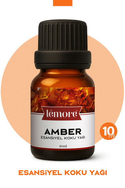 Lemore Amber Esansiyel Uçucu Koku Yağı Buhurdanlık Yağı Difüzör Esansı Küre 10ml