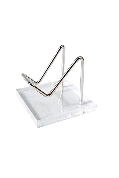 Choice Silver-S Metal Mineral Display Stand With Acrylic Base For Crystal Jew...