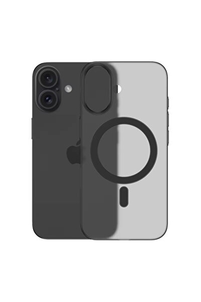 Piili iPhone 16 Plus Ultra İnce Kılıf MagSafe 0, 4 mm Mat – Siyah