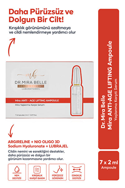 Dr. Mira Belle Derma Expert Tüm Ciltler Argireline & NIO OLIGO 3D Kırışıklık ...