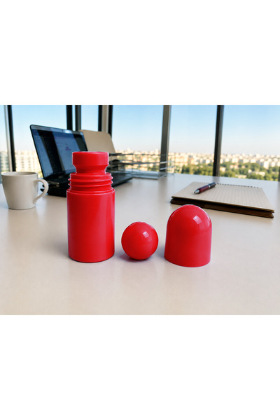 Genel Markalar Boş Roll-On Şişe 50 ML + Top + Kapak - 1 Adet - Kırmızı