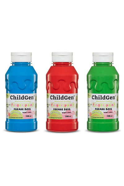 ChildGen Süper Yıkanabilir 3'Lü Parmak Boya (350 Ml X 3) 1
