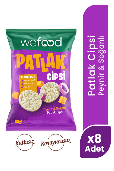 Wefood Peynir & Soğanlı Patlak Cipsi 60 g 8'li