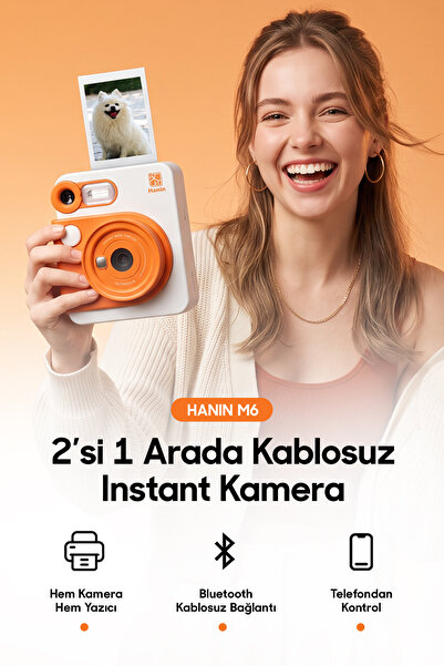 hanın M6 Instant Kamera 2MP 300DPI HCP-2TS25G Anında Baskı Yapabilen Seyahat ...