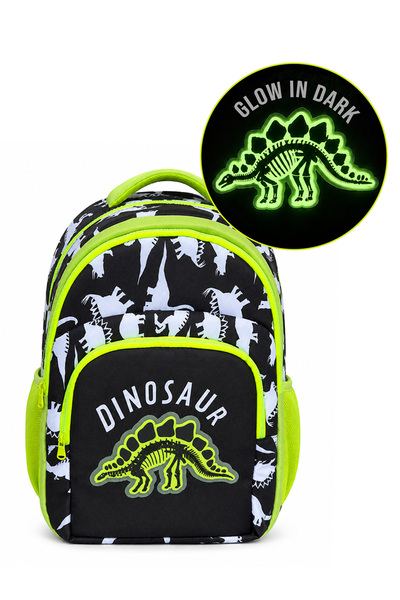 Denokids Erkek Çocuk Okul Çantası Dinozor Desenli Gece Parlar Su Geçirmez 3 B...