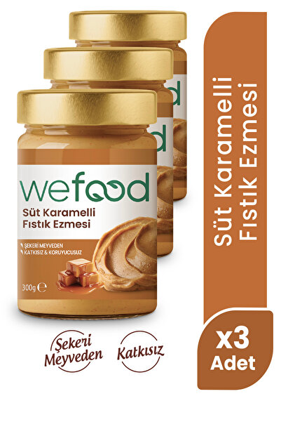 Wefood Süt Karamelli Fıstık Ezmesi 300 gr 3'lü