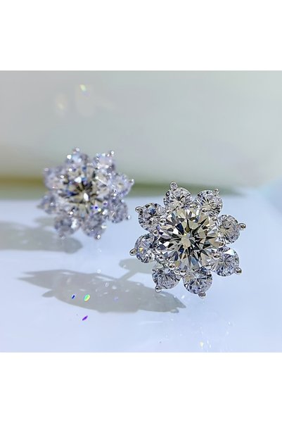 Choice WC4337-1 Delicate Small Round Stud Earrings Women with Shiny Cubic Zir...