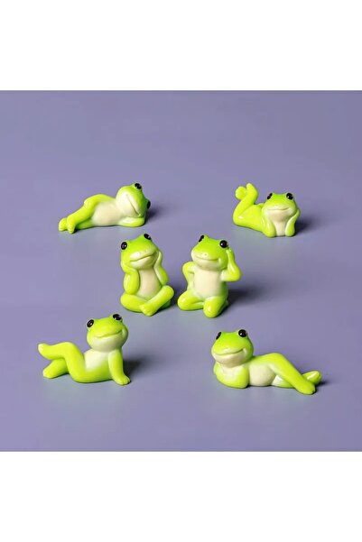 Choice 6pcs mix Creative Cartoon, Funny Frog Doll, Micro Landscape Accessorie...