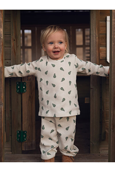 Antebies Organic Gray Long Sleeve Baby Tracksuit Set