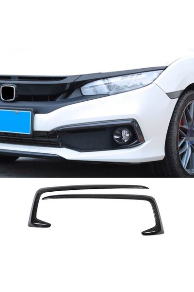 beyaztuning Honda Civic Fc5 Sis Farı Üst Kaşı Çıtası Kaplaması Karbon 2019-