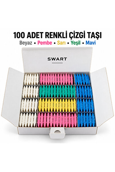 Swart Tüm kumaşlarınızı çizmek için renkli çizgi taşı 100 adet